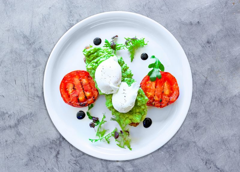 Avocado on toast with poached egg